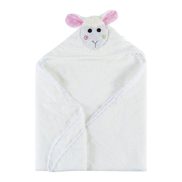 Zoocchini Baby Hooded Towel - Lola Lamb