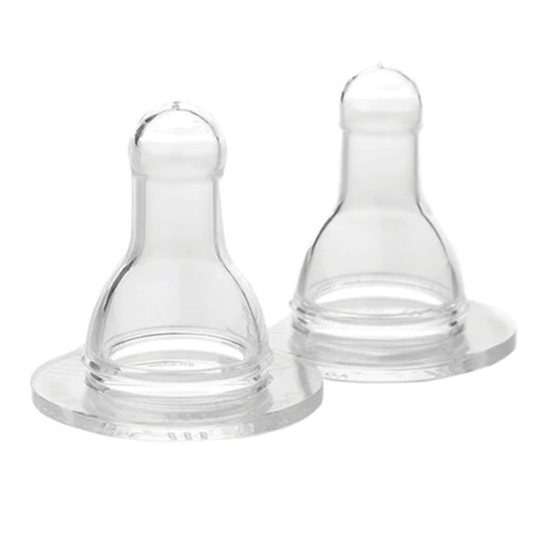 Lifefactory 2-Pack Silicone Nipples for 4 oz and 9 oz Glass Bottles - Stage 2 (3-6 Months)