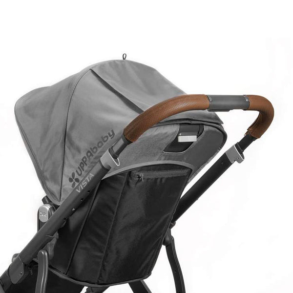 UPPAbaby Vista Leather Handle Cover - Saddle(2015 and later, Not Compatible with Vista V2 Strollers)
