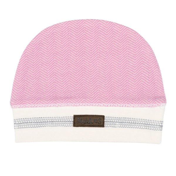 Juddlies Organic Cotton Cottage Hat - Sunset Pink (0-3 Months)
