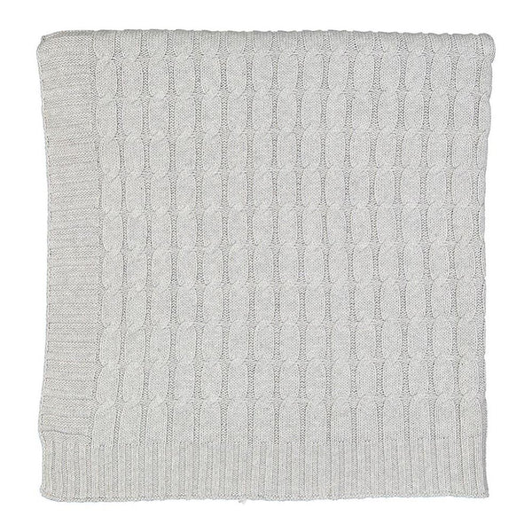 Baby Mode Cotton Cable Knit Blanket - Grey