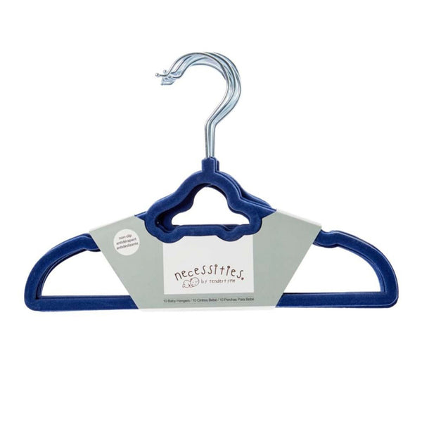 Necessities by TenderTyme 10-Pack Non-Slip Design Baby Hangers - Blue Car