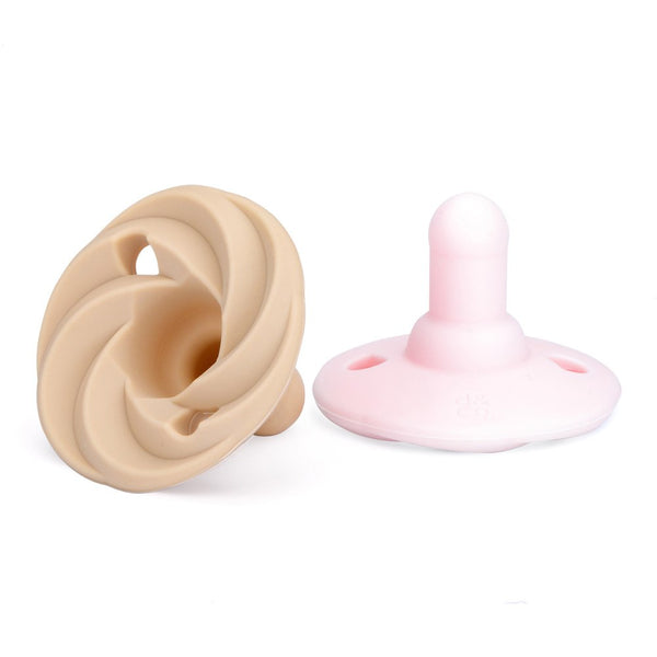 Doodle & Co. Holland Pop Pacifier - Blush/Smash Cake (Stage 1, 0 Months and up)