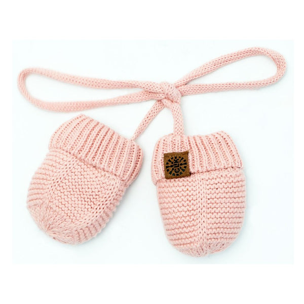 Calikid Cotton Knit Baby Mittens - Pink (Baby, 0-9 Months)