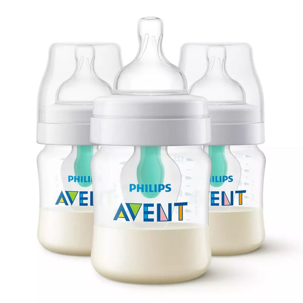 Avent 3-Pack Anti-Colic Baby Bottles Set with AirFree Vent - 4oz