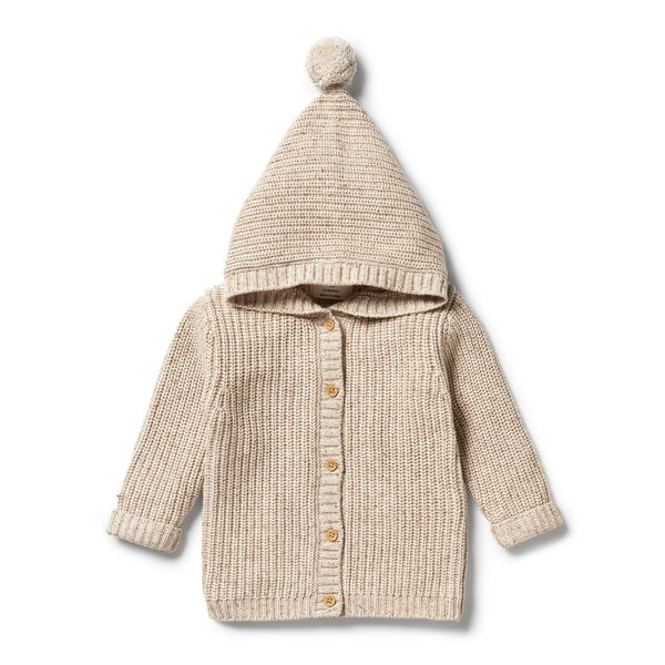 Wilson+Frenchy Knitted Cardigan Jacket - Oatmeal Fleck (6-12 Months, 8-10 Kg)