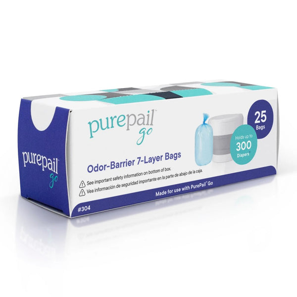 PurePail Refill Bags for Go Portable Diaper Pails - 25 Bags
