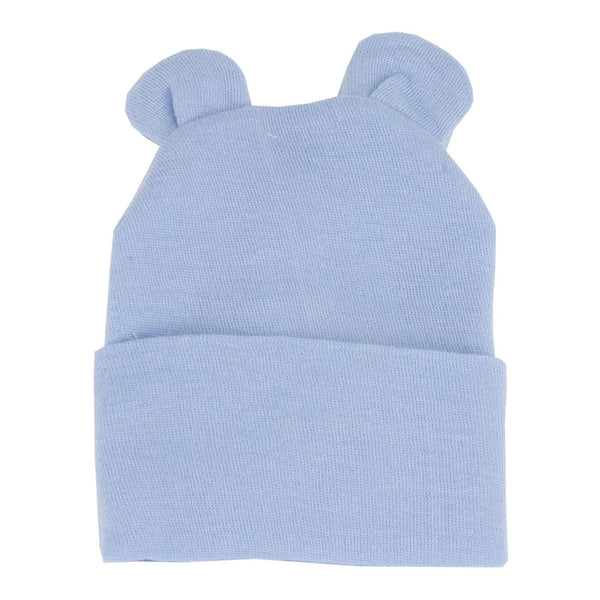 Kidcentral Essentials Newborn Hat - Blue Ears
