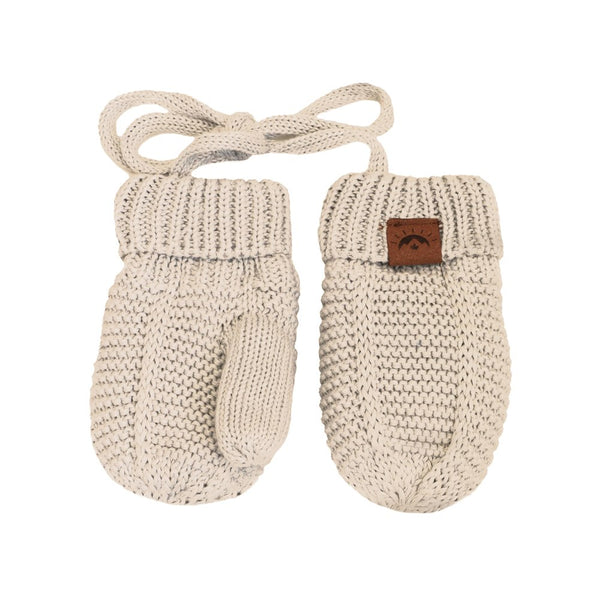 Calikids Cotton Knit Baby Mittens - Cashmere (9-18 Months)