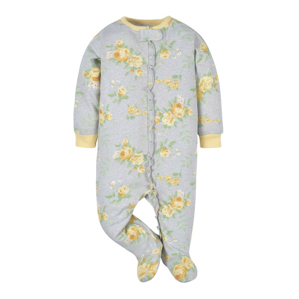 Gerber Childrenswear Sleep N' Play Sleeper - Golden Flowers (0-3 Months, 8-12 lbs)