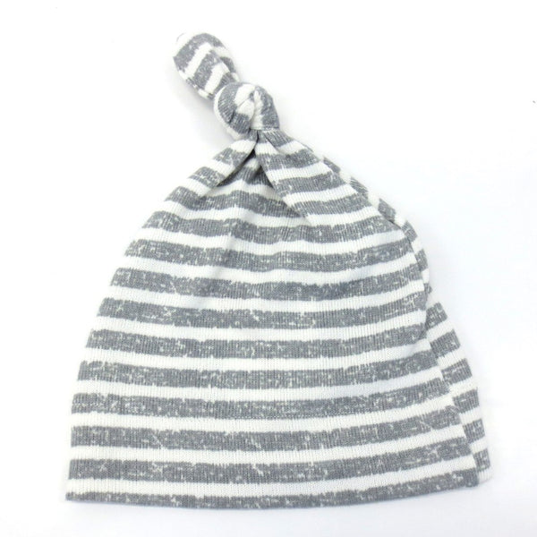 Najerika Bamboo Infant Knotted Hat - Grey Stripes (80597) (Open Box)