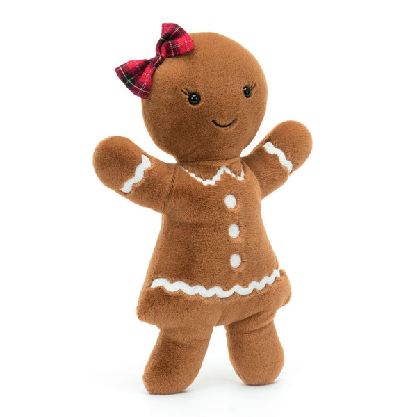 Jellycat Jolly Gingerbread Plush Toy - Ruby (Large, 13 inch)