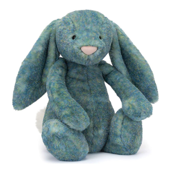 Jellycat 25th Anniversary Bashful Luxe Bunny Plush Toy- Azure (Huge, 21 inch)