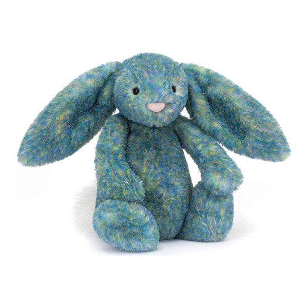 Jellycat 25th Anniverasry Bashful Luxe Bunny Plush Toy - Azure (Medium, 12 inch)