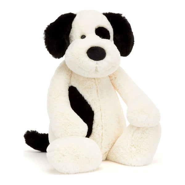 Jellycat Bashful Plush Toy - Black & Cream Puppy (Really Big, 25 inch)