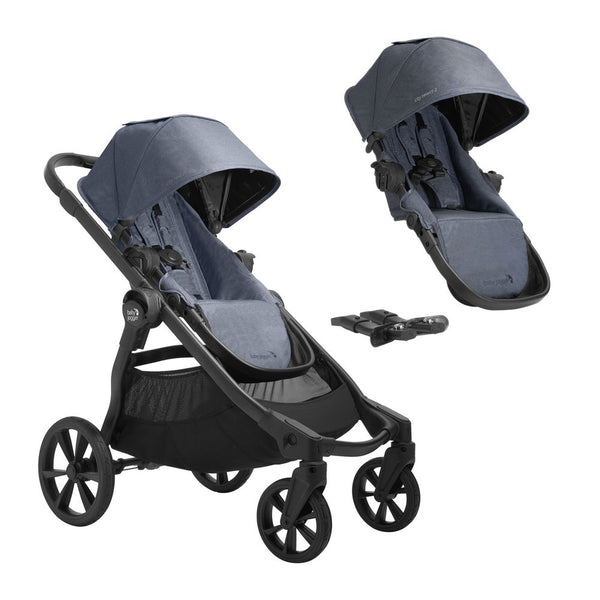 Baby Jogger City Select 2 Stroller and Second Seat Bundle - Peacoat Blue (87488) (Floor Model)