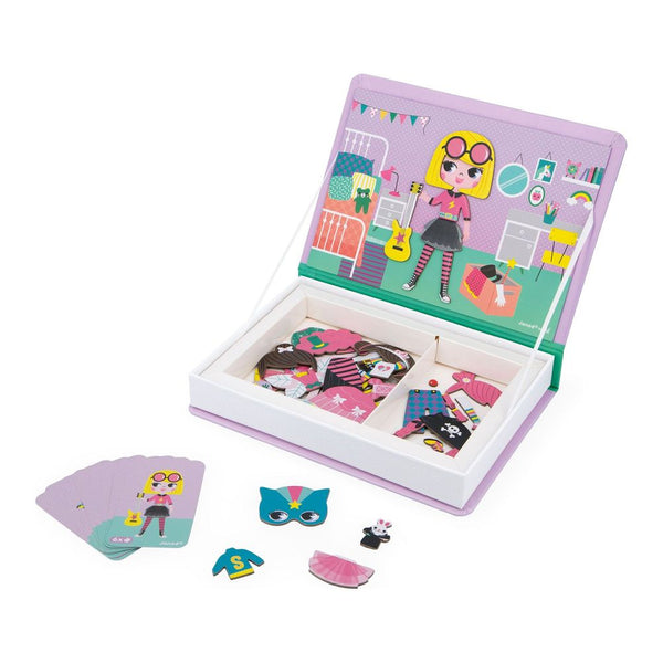 Janod Magneti'Book Magnetic Toy Set - Girl's Costumes