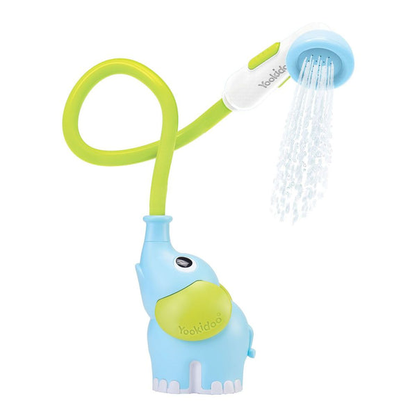 Yookidoo Elephant Baby Bath Shower Head and Water Pump - Blue