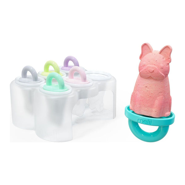 Melii 6-Piece Animal Ice Pops Moulds with Tray Set