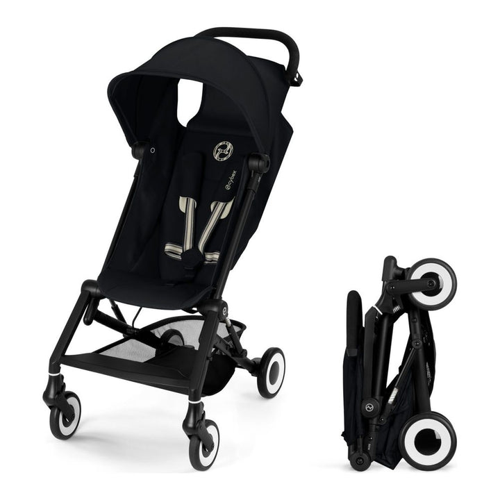 CYBEX Agis Ultra-Compact Travel Stroller Magic Black on Black Frame