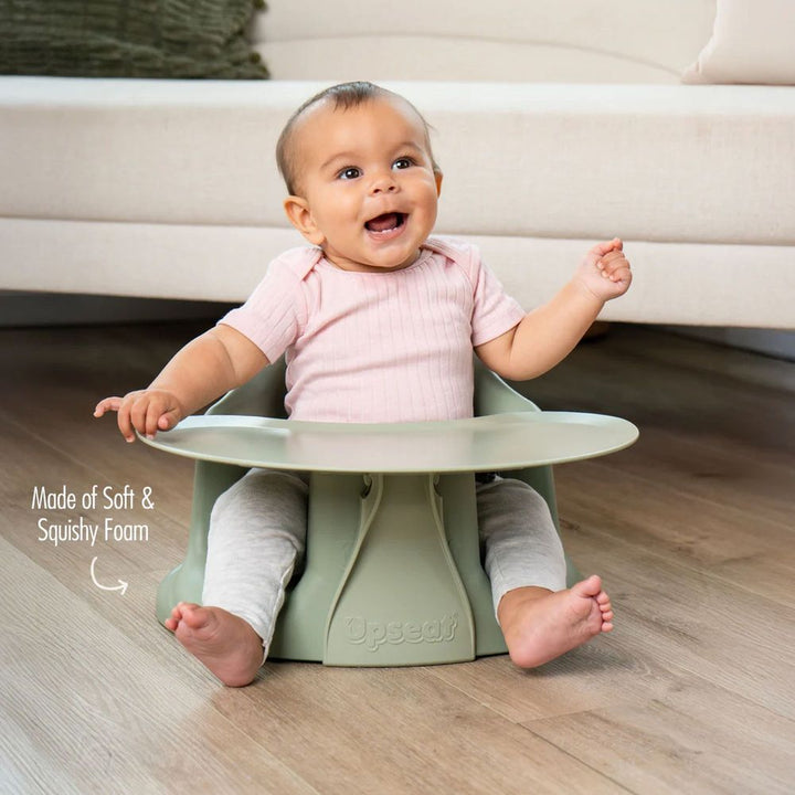 Upseat Baby Floor and Booster Seat with Tray - Sage