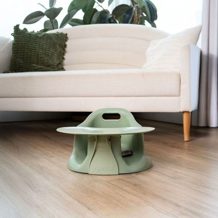 Upseat Baby Floor and Booster Seat with Tray - Sage