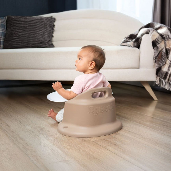 Upseat Baby Floor and Booster Seat with Tray - Taupe