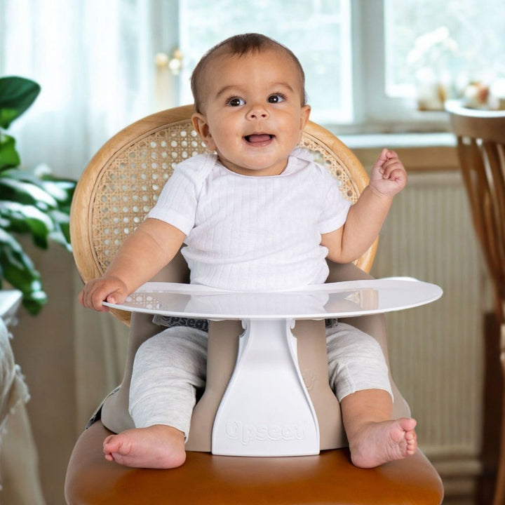 Upseat Baby Floor and Booster Seat with Tray - Taupe
