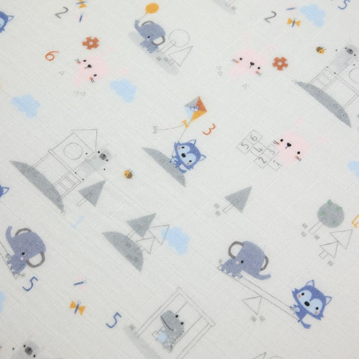 Loulou Lollipop Muslin Crib Sheet - Mini Mathletes