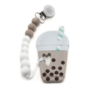 LouLou Lollipop Silicone Pacifier Clip Teether Set - Lilac Mint Default Title