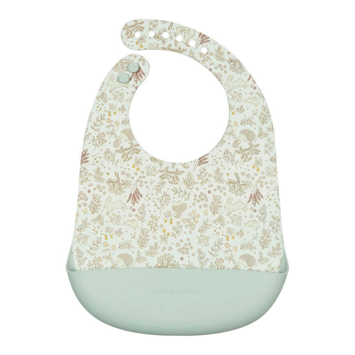 Loulou Lollipop Silicone Bib Hedgehog Forest