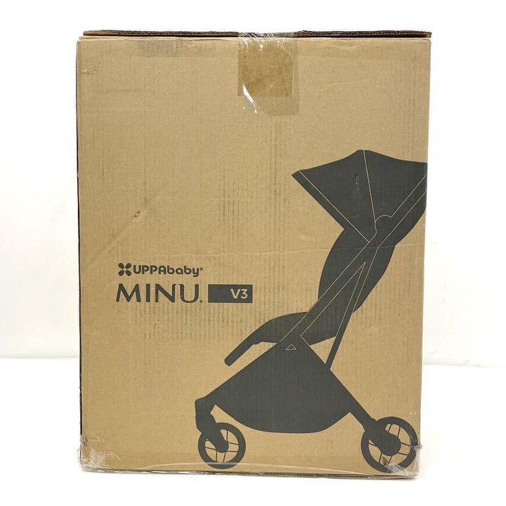 UPPAbaby Minu V3 Stroller - Greyson (Charcoal Melange on Carbon Frame with Saddle Leather) (100255) (Open Box)