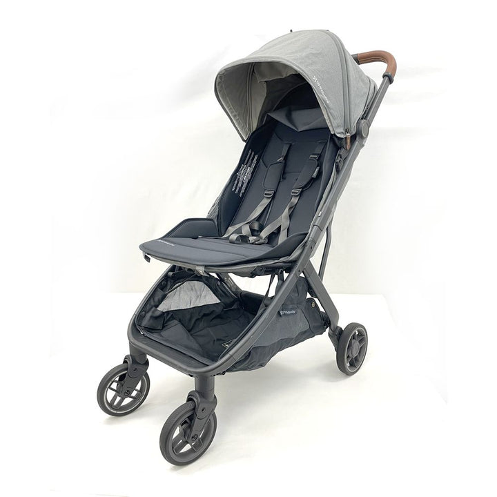 UPPAbaby Minu V3 Stroller - Greyson (Charcoal Melange on Carbon Frame with Saddle Leather) (100255) (Open Box)