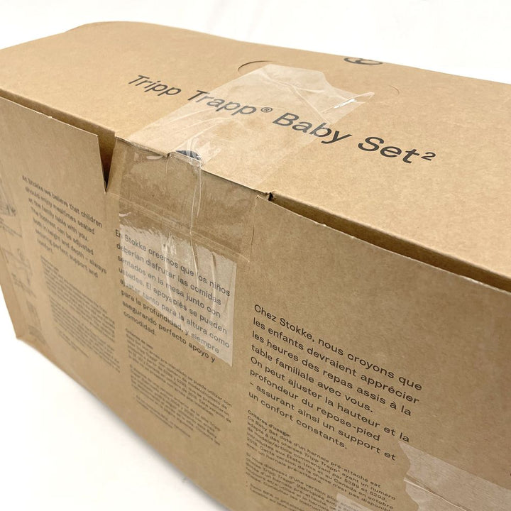 Tripp Trapp Baby Set2 with Harness & Extended Gliders - White (Open Box)