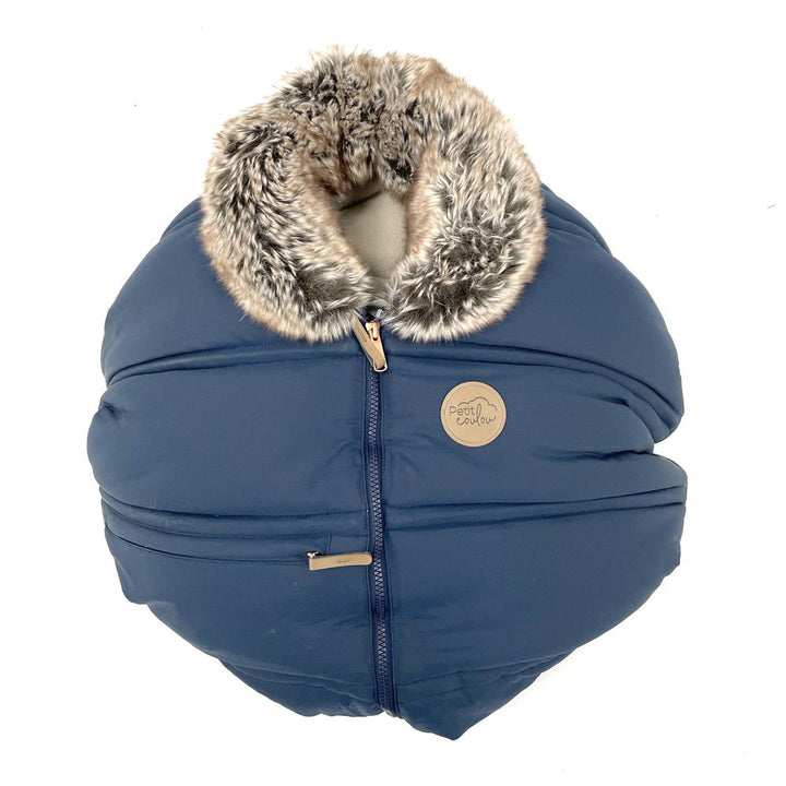 Petit Coulou Winter Cover for Infant Car Seats - Agate Wolf (100317) (Open Box)