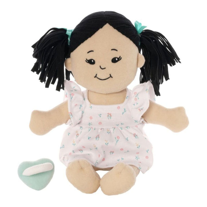 Manhattan Toy Love, Stella Plush Doll Light Beige with Black Pigtails