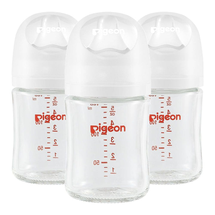 Pigeon 3-Pack 5oz Glass Baby Bottle with Size SS Nipple (0 Months+) Default Title
