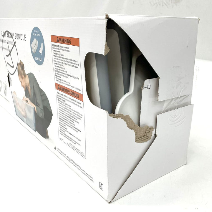 Stokke Flexi Bath Bundle with Heat-Sensitive Plug and Flexi Bath Newborn Support - White (100751) (Open Box)