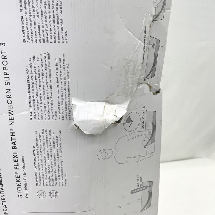 Stokke Flexi Bath X-Large Bundle and Flexi Bath Newborn Support - White (100879) (Open Box)