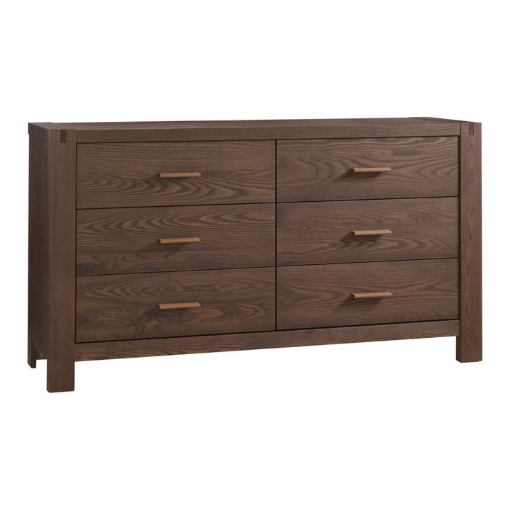 Natart Signature Series Toscano King 66 inch Drawer Dresser Walnut
