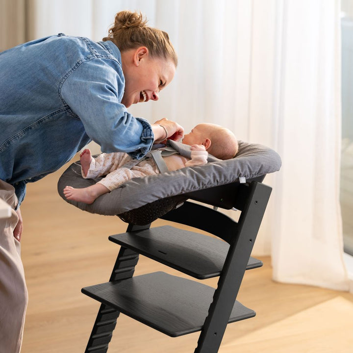 Stokke Tripp Trapp High Chair2 and Anthracite Cushion with Newborn Set and Table Tray