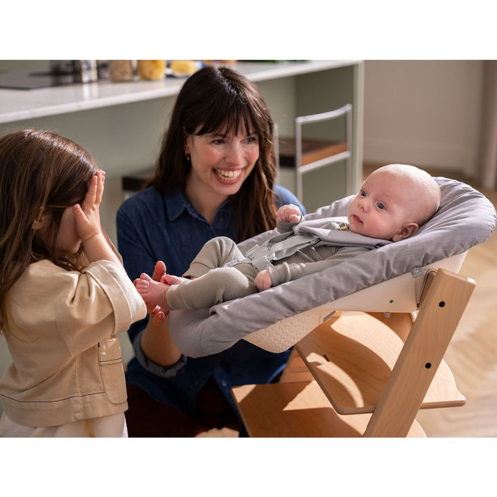 Stokke Tripp Trapp High Chair2 and Anthracite Cushion with Newborn Set and Table Tray