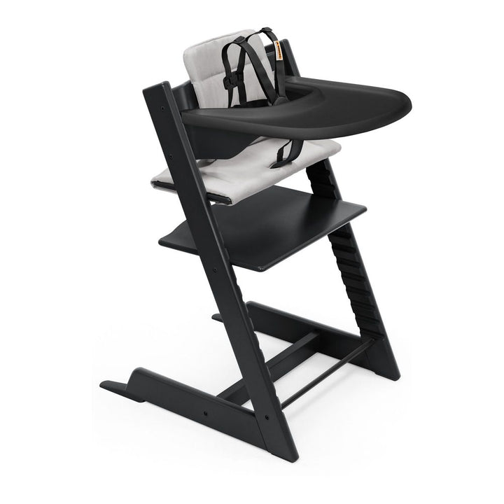 Stokke Tripp Trapp High Chair2 with Cushion and Table Tray Black Black