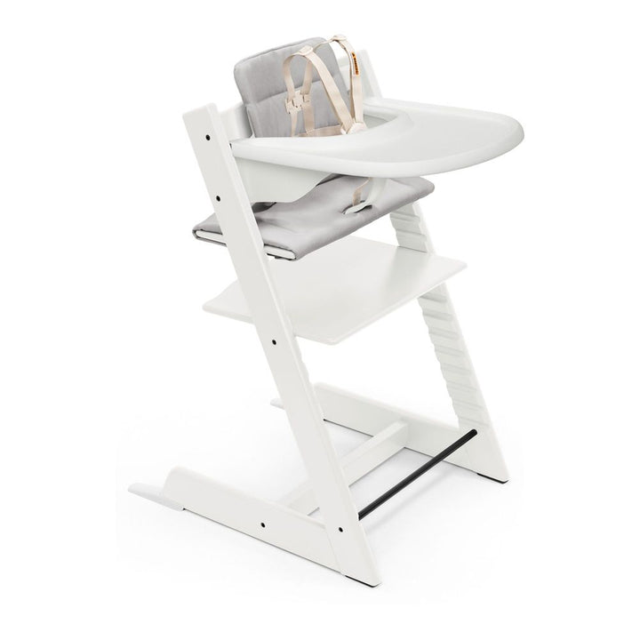 Stokke Tripp Trapp High Chair2 with Cushion and Table Tray White White
