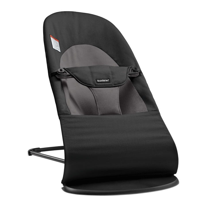 BabyBjorn Bouncer Balance Soft - Cotton Jersey, Black/Dark Grey on Black Frame (Open Box) Default Title