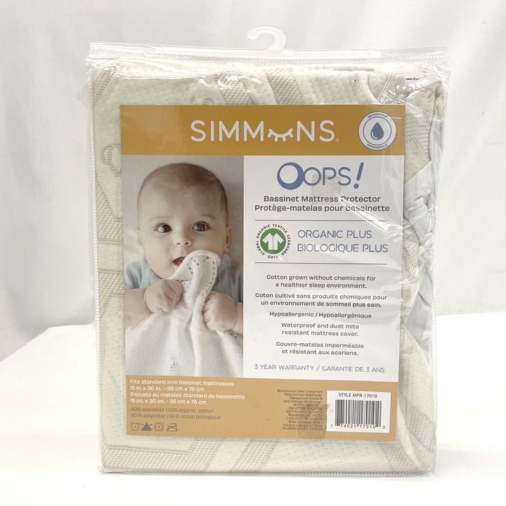 Simmons Oops! Organic Bassinet Mattress Protector (101020) (Open Box)
