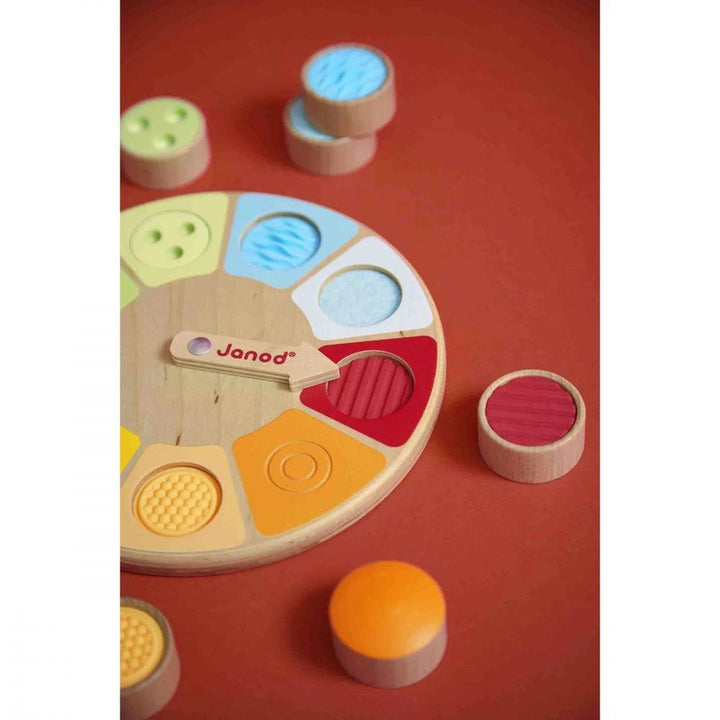 Janod Memo Touch Wheel Sensory Toy