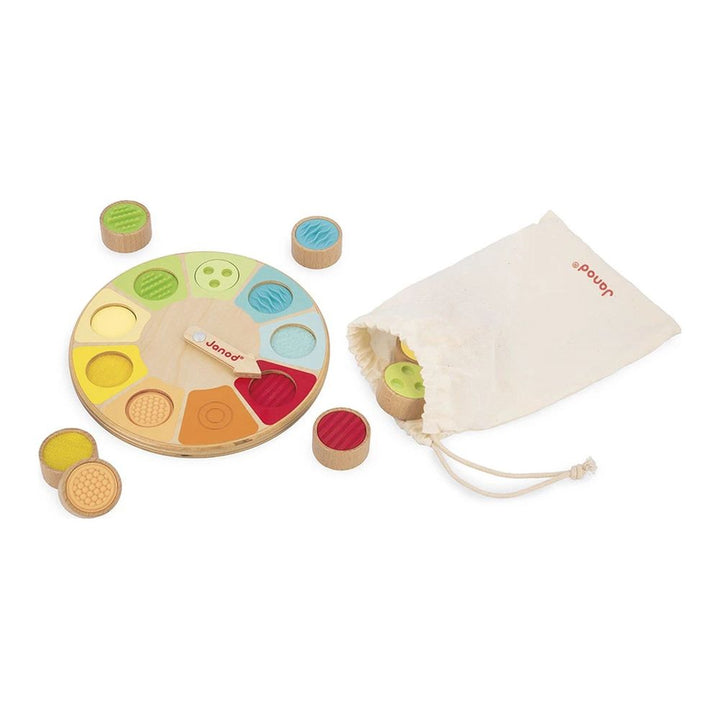 Janod Memo Touch Wheel Sensory Toy