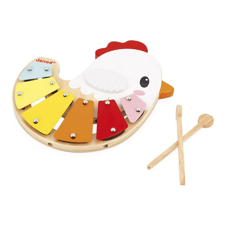 Janod Xylophone Musical Wooden Toy - Chicken
