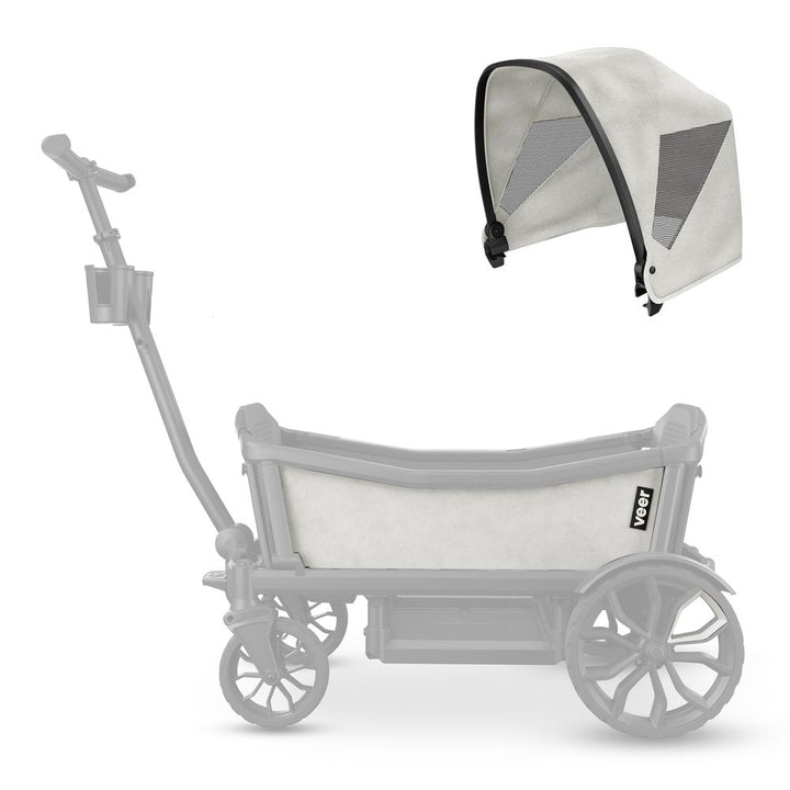 Veer Wagon Sidewall Kit & Cruiser Retractable Canopy Savanna White